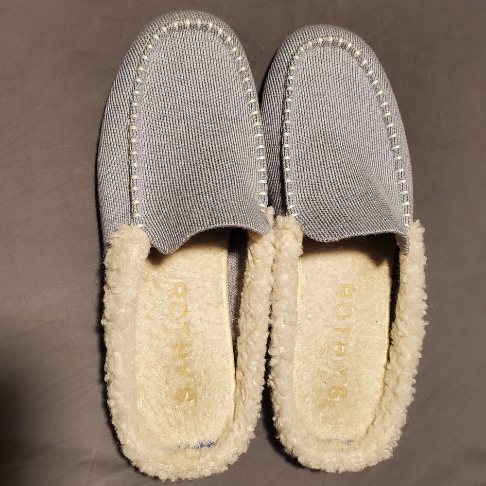 Rothy's Scuff Slipper Glacier Grey Size 8